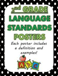 Language Standards Posters Anchor Charts 2nd Grade Common Core