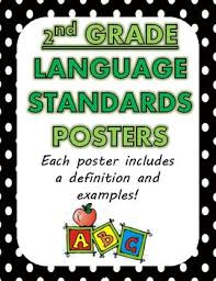Language Standards Posters Anchor Charts 2nd Grade Common Core