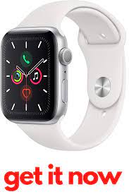 Apple Watch Series 5 Gps 44mm Silver Aluminum Case With White Sport Band Apple Watch Computers Tablets And Accessories Gps