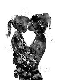 Pin By Black Window On Fineartamerica Mother And Daughter Drawing Mother Art Mother And Child Drawing