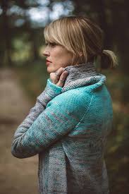 The knitted fade pattern is a pattern in fall guys: Ravelry Comfort Fade Cardi Pattern By Andrea Mowry