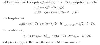 Time Invariant System Question Electrical Engineering Stack Exchange
