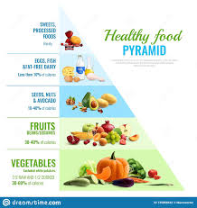 Healthy Food Pyramid Infographics Stock Vector