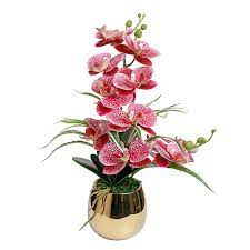 Contents calla lily flower arrangement in flower vase artificial silk hydrangea floral arrangements in decorative vase the cheerful artificial orchid arrangement of world menagerie will instantly bring brightness. China High Simulation Real Touch Orchids Artificial Silk Orchid Flower Potted White Flower Arrangement China Artificial Flowers And Silk Flowers Price