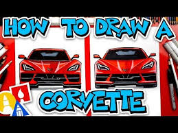 How To Draw A Corvette C8 2020 Front View Youtube Art For Kids Hub Art For Kids Drawings