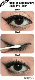 3 Simple Steps To Soften A Sharp Liquid Eye Liner Tutorial Almond Eye Makeup Makeup Tutorial Eyeliner Makeup Eyeliner