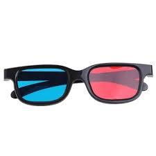 Universal 3d Glasses Black Frame Red Blue Eyeglasses Cyan Anaglyph 0 2mm Abs Glasses For Movie Game Dvd Price Free Shippin Red Frame 3d Glasses Black Frame