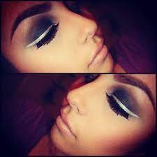 Beautiful Black Smokey With Sliver Liner Makeup Silver Eyeliner Glamorous Makeup