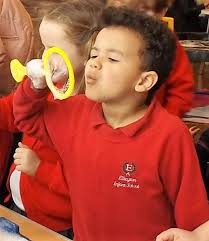 Bubble investigations take place at Ellington Infant School