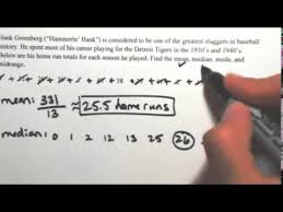 Mean Median Mode And Midrange Youtube