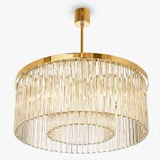 Loclgpm modern brass gold finish drum chandelier, 6 lights metal pendant light fixture with white round plastic shade, ceiling lighting for bedroom, kitchen island, hallway, dining room over table. Large Double Drum Chandelier Ceiling Lights Bella Figura The World S Most Beautiful Lighting