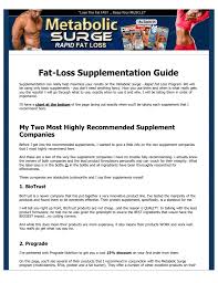 fat loss supplementation