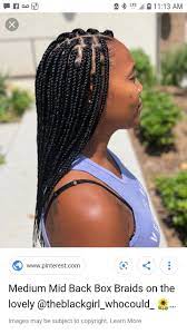 Pin By Stephanie Davis On Hair Box Braids Pictures Medium Box Braids Box Braids Hairstyles For Black Women