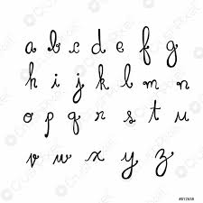 Cursive writing in india is different from western countries. A To Z Alphabet Handwriting Vector Illustration Stock Vector Crushpixel