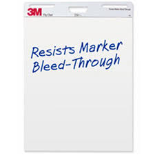 3m mmm570 flipchart plain 40 sheets pad 25in x35in white