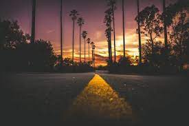 The End Of The Road Not Yet California Wallpaper Sunset Wallpaper Sunset