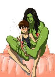 She hulk footjob