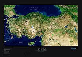 Sie können auch gebratenem truthahn oder türkei karte vektor clipart mögen! Turkei Satelliten Poster 100 X 70cm