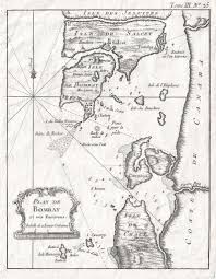 1764 Bellin Map of Bombay (Mumbai ...