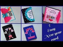 Try snowmen, snowflakes, pretty swirls and spirals, and white flowers. Video Happy New Year Card