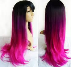 Pastel pink hair will never not be seriously fun and look super cute. Wig Ladies Ombre 3 Tone Black Purple Hot Pink 27 Long Straight Hair Vogue Style Wig Wigs Pink Lace Wigs From Wig58587 15 74 Dhgate Com