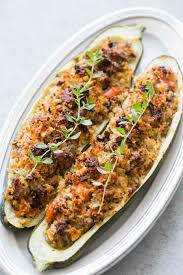 Stuffed Zucchini With Sausage Simplyrecipes Com Recipe Italian Zucchini Recipe Large Zucchini Recipes Recipes