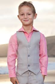 Boy S Linen Suit Vest For Beach Weddings Island Importer