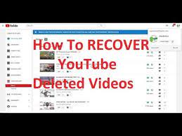 Recover deleted youtube videos from a backup. How To Recover A Deleted Youtube Videos Youtube