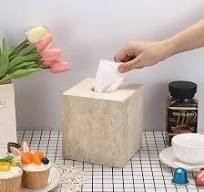 Amazon.com: Sumnacon Square Tissue Box Cover Natural ...