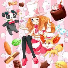 Serena With Her Fennekin And Her Pancham I Give Good Credit To Whoever Made This Anime Pokemon Pokemon Ash And Serena