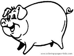 Supercoloring.com is a super fun for all ages: Happy Pig Color Page Peppa Pig Coloring Pages Coloring Pages For Kids Farm Animal Coloring Pages