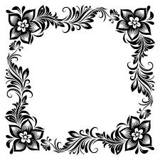Ornament Vector Material Retro Floral Frame 05 Floral Fontretro Fra Floral Fontretro Fra Frame Materi In 2020 Flower Silhouette Black Flowers Frame Decor