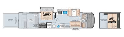 Because these garages take the space that otherwise would be for the living quarters the garage area of a toy hauler motorhome will have a reinforced floor to carry the additional load expected to be in this area. Outlaw Class A Floor Plans