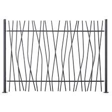 Cloture Barreaudee Brindille En Acier Haut 120 X Larg 200 Cm Cloture Cloture Metal Balustrade Terrasse
