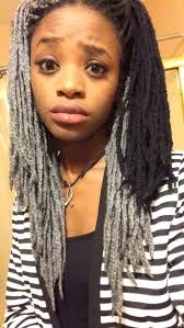 Black And Gray Braids Half Gray Half Black Yarn Braids Http Skyhighviibe Tumblr Com Hair Color Pastel Natural Hair Styles Hair Brained