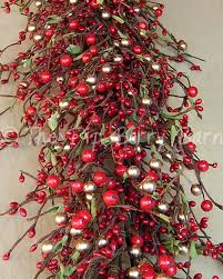 Red and gold christmas ribbon. Red Metallic Gold Christmas Garland The Pip Berry Barn Anniversary Garland