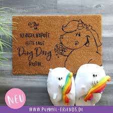 Neu Im Shop Die Lustige Kokosmatte Mit Dem Spruch Klingel Kaputt Bitte Laut Ding Dong Rufen Pummelandfriends Pum Pummel Einhorn Geschenke Fussmatte