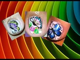 Catalogo de uñas decoradas de los pies mariposas. Disenos De Unas Mariposas Para Pies Youtube