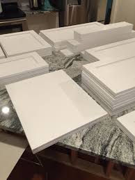 Custom Trim Crown For Ikea Cabinets Using Edge Banded Plywood And Hardwood 2 Cover Panels Primed And Ikea Cabinets Kitchen Remodel Kitchen Cabinet Remodel
