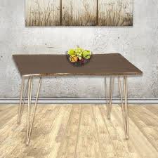 The live edge coffee table brings your room to life. Live Edge Acacia Wood And Gold Hairpin Madison Dining Table World Market