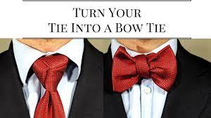 How To Tie A Necktie Into A Bowtie Tie A Necktie Neck Tie Knots Neck Tie