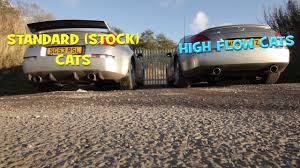 50/50 chance of passing sniffer tests. Nissan 350z Stock Exhaust Cats Vs High Flow Cats Very Loud Youtube