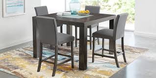 Fort Hood Gray 5 Pc Counter Height Dining Room Rooms To Go Dining Table Dimensions Counter Height Dining Table Counter Height Dining Sets