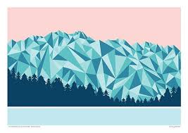 The Remarkables Mountain Range Queenstown New Zealand Etsy Geometric Art Prints Modern Geometric Art Geometric Art