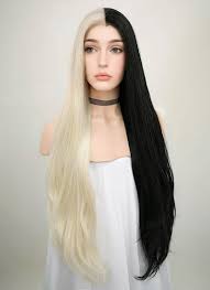 Dyeing your hair from blonde to brown again requires several steps, like assessing your hair's health and going through a filling process before adding color. Straight Light Blonde Black Split Color Lace Front Synthetic Wig Lw153 Wig Is Fashion