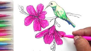 Bird On Tree Drawing For Kids Drawing Bird On The Tree Coloring For Kids How To Draw And Painting Anim Bird Drawings Coloring For Kids Drawings