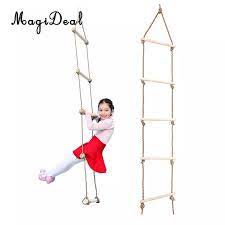 2 of 1 pipe bracket ($59.96 value!) Magideal Kids Playhouse Tree House Wooden 5 Rungs Rope Climbing Ladder Toy For Indoor Outdoor Sport Safe Toy Children Play Game Toy Sports Aliexpress