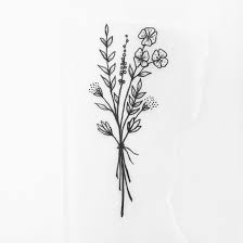 Stencil Tatuaggio Semplice Wildflower Tattoo Flower Tattoo Designs Simple Flower Tattoo