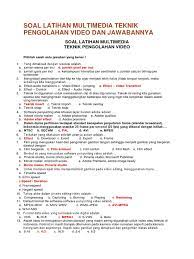 Punya pertanyaan tentang covid 19? Soal Latihan Multimedia Teknik Pengolahan Video Dan Jawabannya Pdf