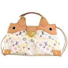 Preowned Louis Vuitton Ursula White Multicolor Monogram Canvas Hand 999 Liked On Polyvore Featuring Bags Bags Monogrammed Canvas Bag Louis Vuitton Bag
